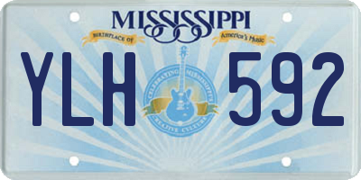MS license plate YLH592