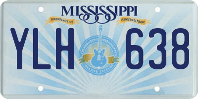 MS license plate YLH638