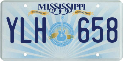 MS license plate YLH658