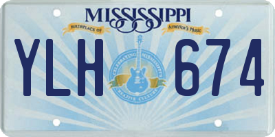 MS license plate YLH674