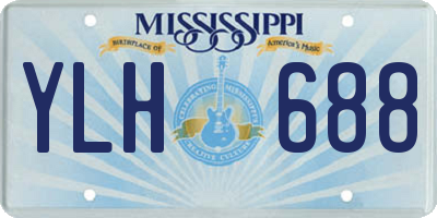 MS license plate YLH688