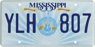 MS license plate YLH807