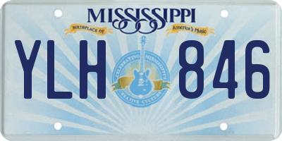 MS license plate YLH846