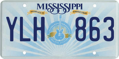 MS license plate YLH863