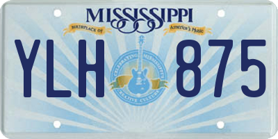 MS license plate YLH875
