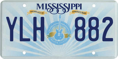 MS license plate YLH882