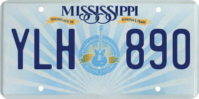 MS license plate YLH890