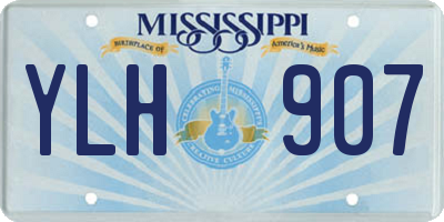 MS license plate YLH907