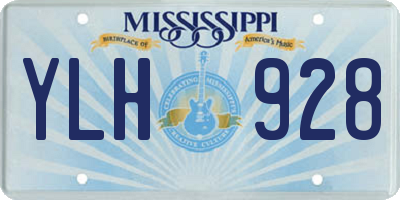 MS license plate YLH928