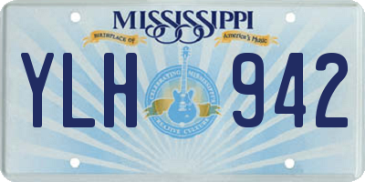 MS license plate YLH942
