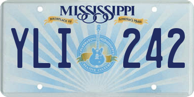 MS license plate YLI242