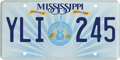 MS license plate YLI245