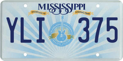 MS license plate YLI375