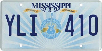 MS license plate YLI410