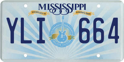 MS license plate YLI664
