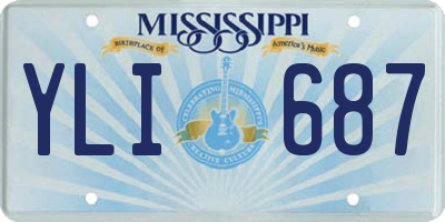 MS license plate YLI687