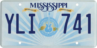 MS license plate YLI741