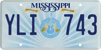 MS license plate YLI743