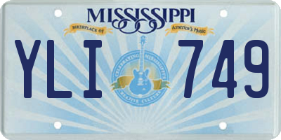 MS license plate YLI749