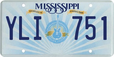 MS license plate YLI751
