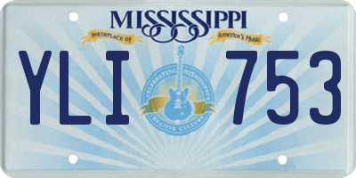 MS license plate YLI753