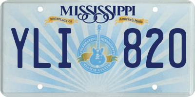MS license plate YLI820