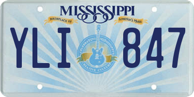 MS license plate YLI847