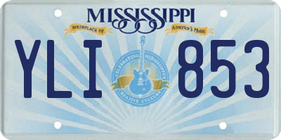 MS license plate YLI853