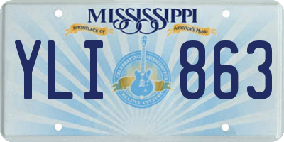 MS license plate YLI863