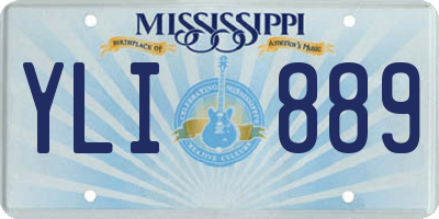 MS license plate YLI889