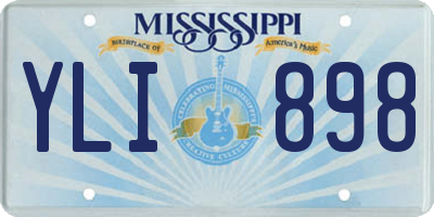 MS license plate YLI898