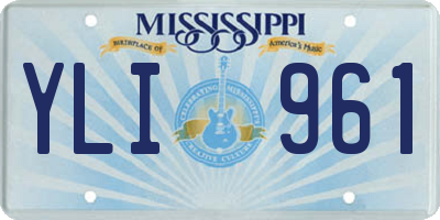 MS license plate YLI961