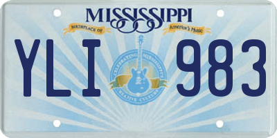 MS license plate YLI983
