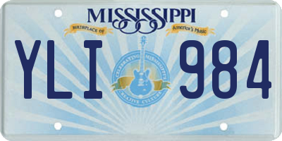 MS license plate YLI984