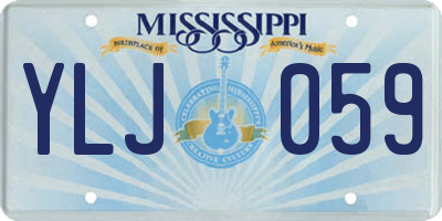 MS license plate YLJ059