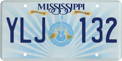 MS license plate YLJ132
