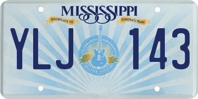 MS license plate YLJ143