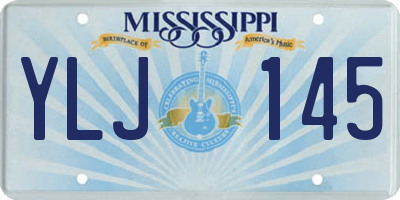 MS license plate YLJ145