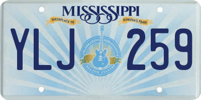 MS license plate YLJ259