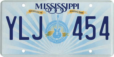 MS license plate YLJ454