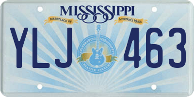 MS license plate YLJ463