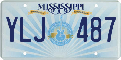 MS license plate YLJ487