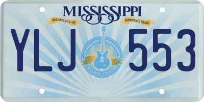 MS license plate YLJ553
