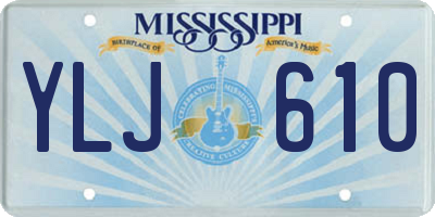 MS license plate YLJ610