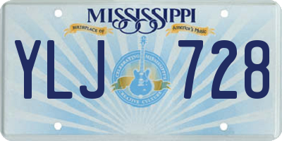MS license plate YLJ728