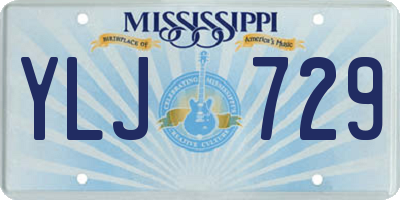 MS license plate YLJ729
