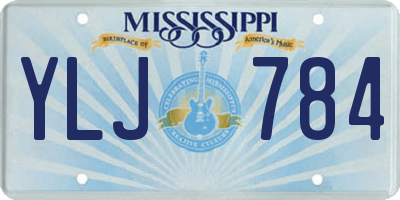 MS license plate YLJ784