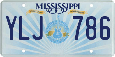 MS license plate YLJ786