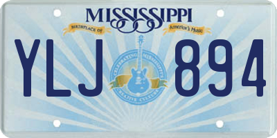 MS license plate YLJ894