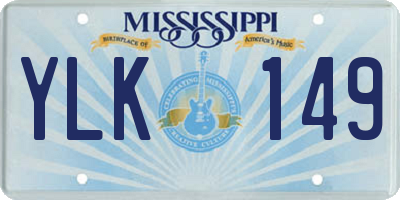 MS license plate YLK149
